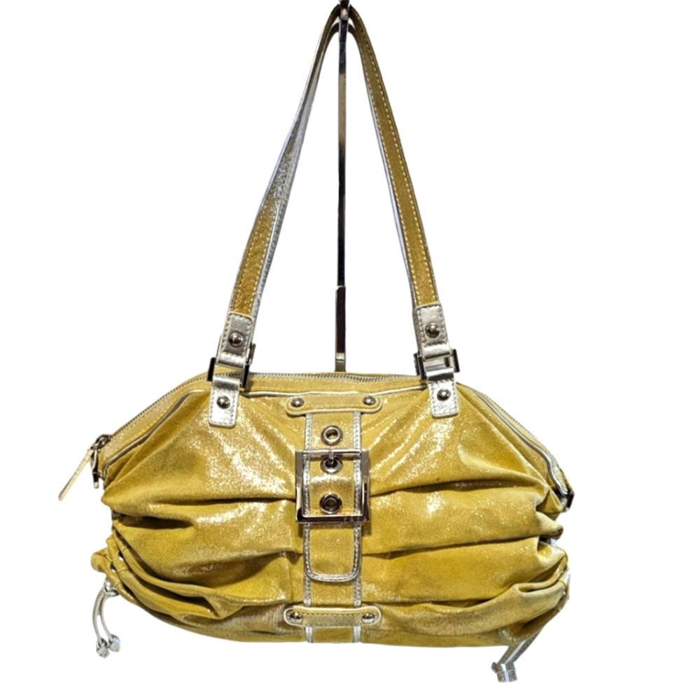 RAFE Women's Gold Soft Metallic Fabric Hobo Shoulder Bag